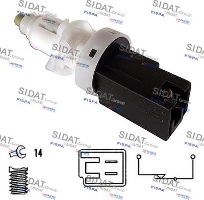 Sidat 5.140033A2 - Interrupteur des feux de freins cwaw.fr