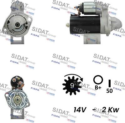 Sidat S12BH0496A2 - Démarreur cwaw.fr