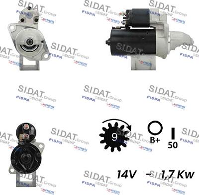 Sidat S12BH0459A2 - Démarreur cwaw.fr