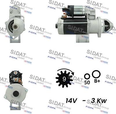 Sidat S12BH0463A2 - Démarreur cwaw.fr