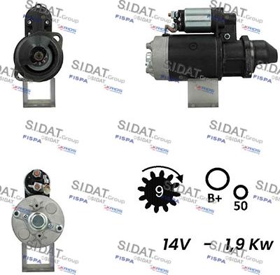 Sidat S12BH0467A2 - Démarreur cwaw.fr