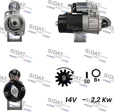 Sidat S12BH0424A2 - Démarreur cwaw.fr