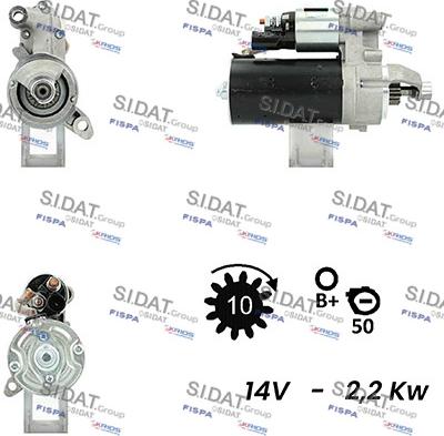 Sidat S12BH0425A2 - Démarreur cwaw.fr