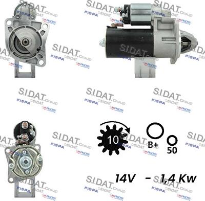 Sidat S12BH0479A2 - Démarreur cwaw.fr