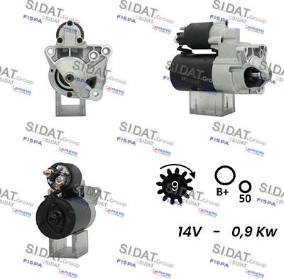 Sidat S12BH0475A2 - Démarreur cwaw.fr