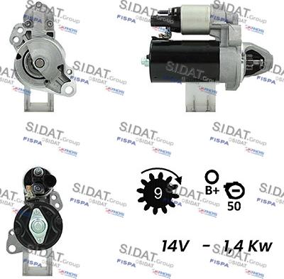 Sidat S12BH0599 - Démarreur cwaw.fr