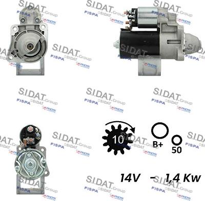 Sidat S12BH0694A2 - Démarreur cwaw.fr