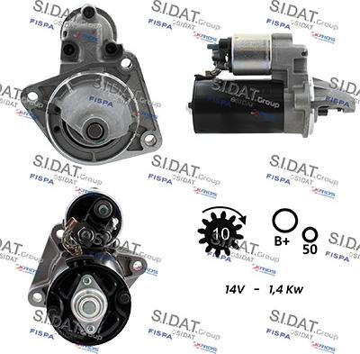 Sidat S12BH0697 - Démarreur cwaw.fr