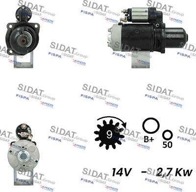 Sidat S12BH0668A2 - Démarreur cwaw.fr