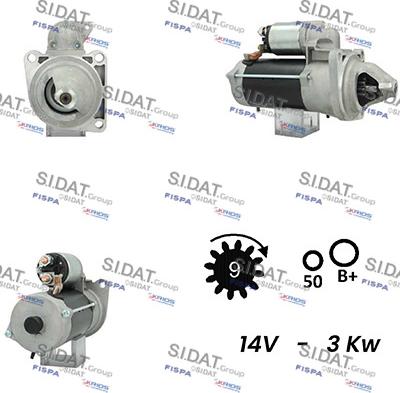 Sidat S12BH0662A2 - Démarreur cwaw.fr