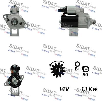 Sidat S12BH0601A2 - Démarreur cwaw.fr