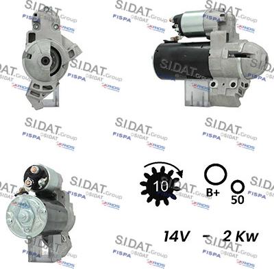 Sidat S12BH0608A2 - Démarreur cwaw.fr