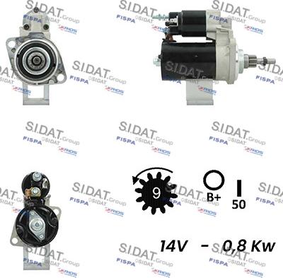 Sidat S12BH0619A2 - Démarreur cwaw.fr