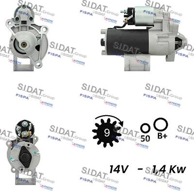 Sidat S12BH0613A2 - Démarreur cwaw.fr