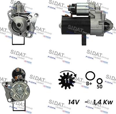 Sidat S12BH0688 - Démarreur cwaw.fr