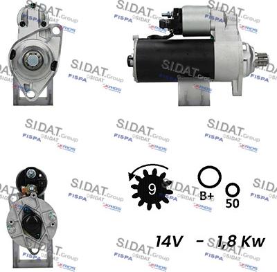 Sidat S12BH0628A2 - Démarreur cwaw.fr