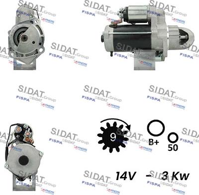 Sidat S12BH0677A2 - Démarreur cwaw.fr