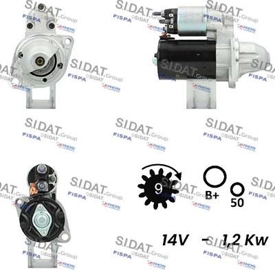 Sidat S12BH0091 - Démarreur cwaw.fr