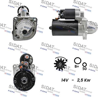 Sidat S12BH0047 - Démarreur cwaw.fr