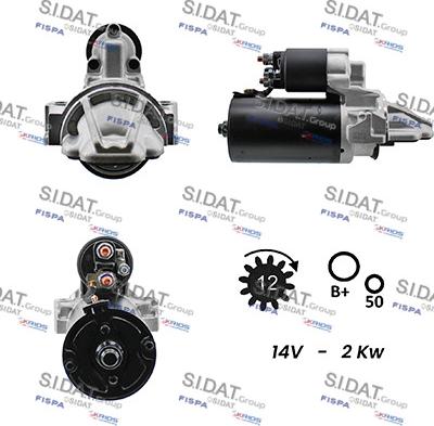 Sidat S12BH0004A2 - Démarreur cwaw.fr