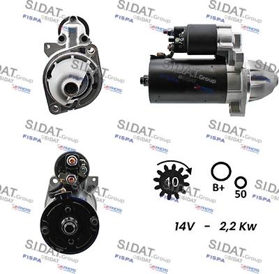 Sidat S12BH0010A2 - Démarreur cwaw.fr