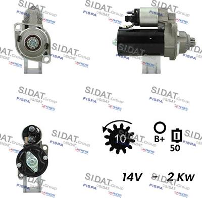 Sidat S12BH0027A2 - Démarreur cwaw.fr