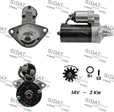 Sidat S12BH0196A2 - Démarreur cwaw.fr