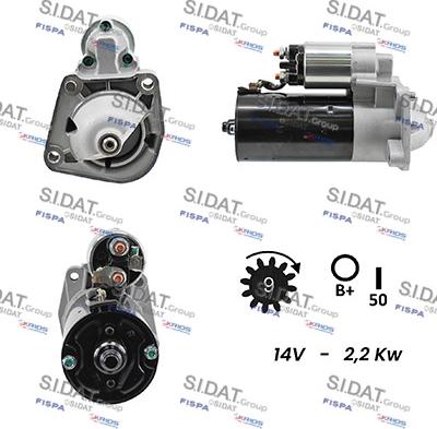 Sidat S12BH0198 - Démarreur cwaw.fr