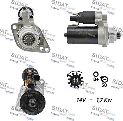 Sidat S12BH0117A2 - Démarreur cwaw.fr