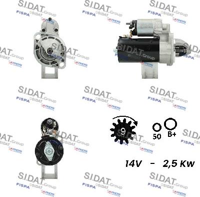 Sidat S12BH0186 - Démarreur cwaw.fr