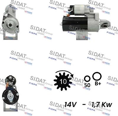 Sidat S12BH0188 - Démarreur cwaw.fr