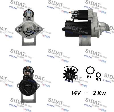 Sidat S12BH0172A2 - Démarreur cwaw.fr