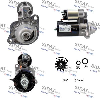 Sidat S12BH0855 - Démarreur cwaw.fr