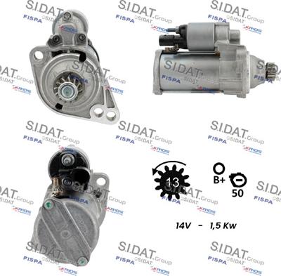 Sidat S12BH0861 - Démarreur cwaw.fr