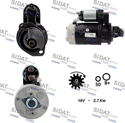 Sidat S12BH0801A2 - Démarreur cwaw.fr