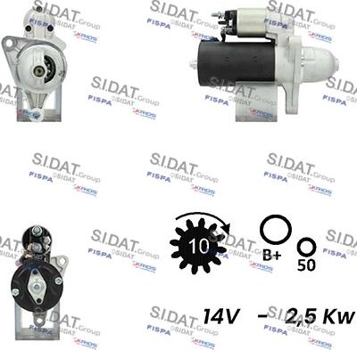 Sidat S12BH0396A2 - Démarreur cwaw.fr