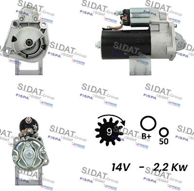 Sidat S12BH0392A2 - Démarreur cwaw.fr