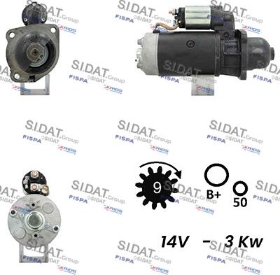 Sidat S12BH0362A2 - Démarreur cwaw.fr