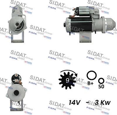 Sidat S12BH0304A2 - Démarreur cwaw.fr