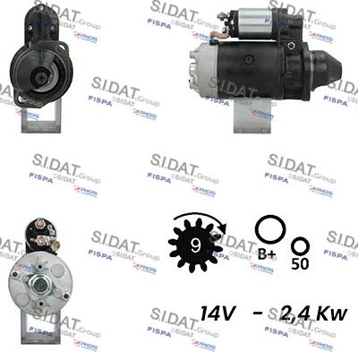 Sidat S12BH0305A2 - Démarreur cwaw.fr