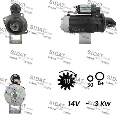 Sidat S12BH0386A2 - Démarreur cwaw.fr