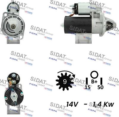 Sidat S12BH0338A2 - Démarreur cwaw.fr