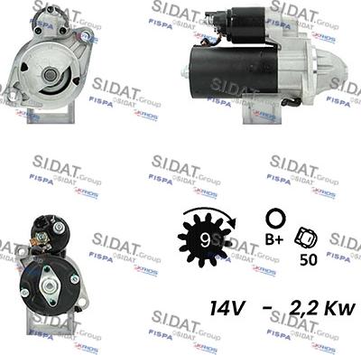 Sidat S12BH0337A2 - Démarreur cwaw.fr