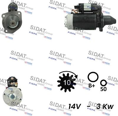 Sidat S12BH0376A2 - Démarreur cwaw.fr