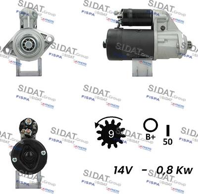 Sidat S12BH0242A2 - Démarreur cwaw.fr