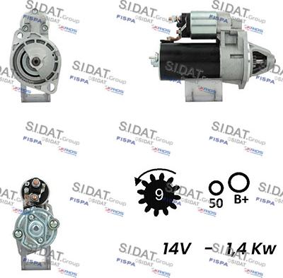 Sidat S12BH0259A2 - Démarreur cwaw.fr