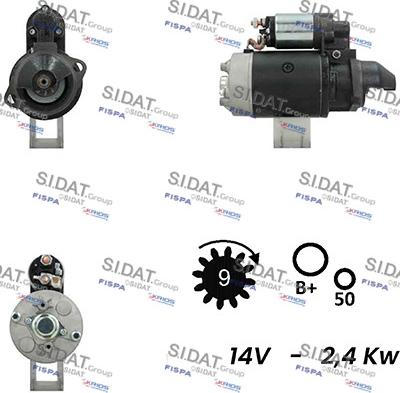 Sidat S12BH0261A2 - Démarreur cwaw.fr