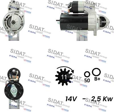 Sidat S12BH0268 - Démarreur cwaw.fr