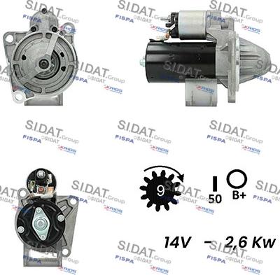 Sidat S12BH0263A2 - Démarreur cwaw.fr