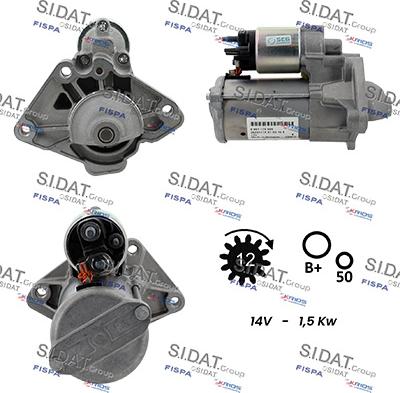 Sidat S12BH0218 - Démarreur cwaw.fr